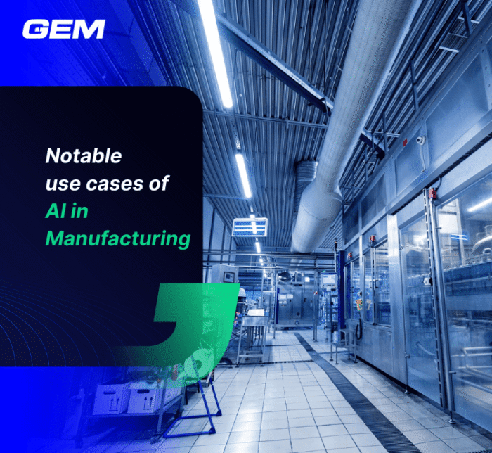 Notable use cases of AI in Manufacturing