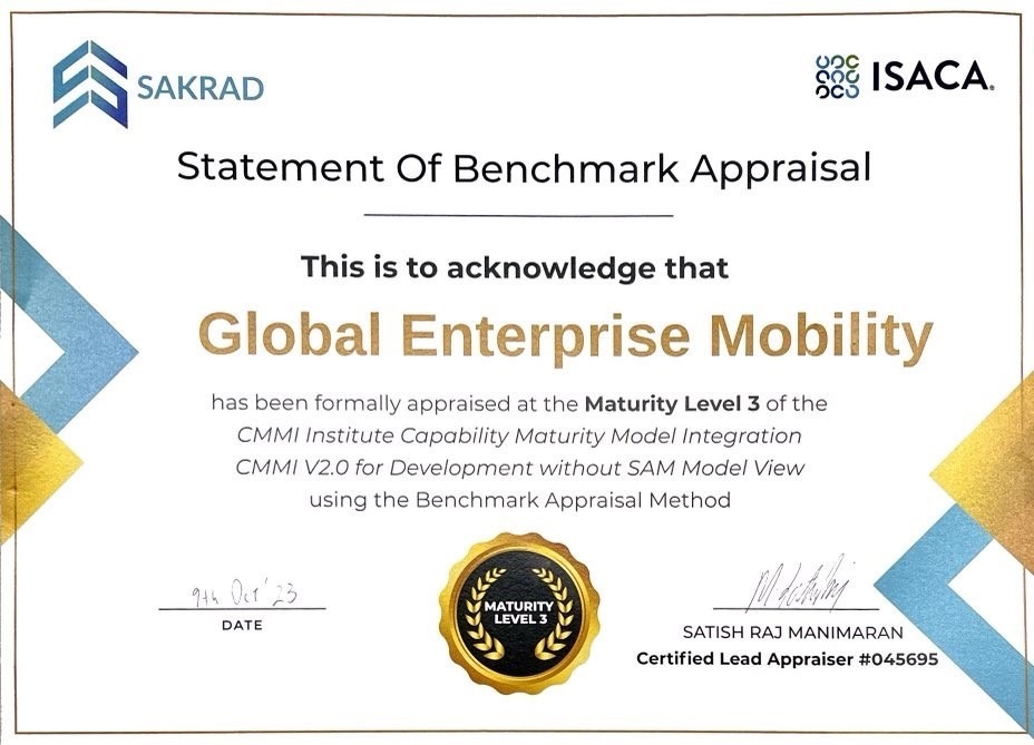 GEM Corporation’s software delivery group appraised at CMMI Level 3