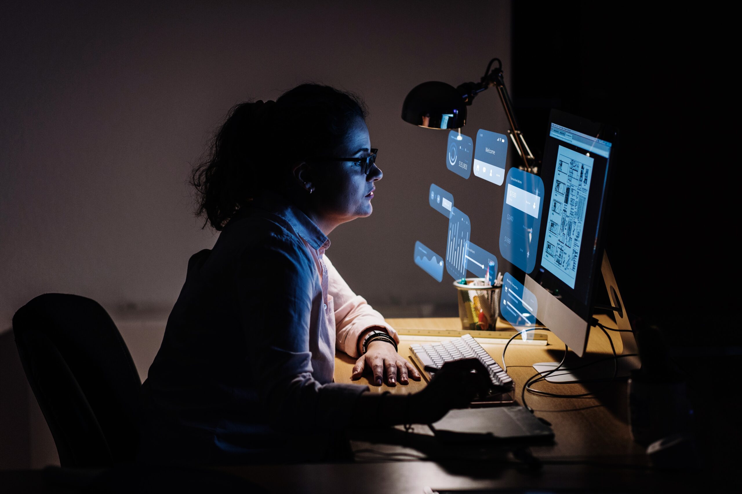 woman working on application modernization