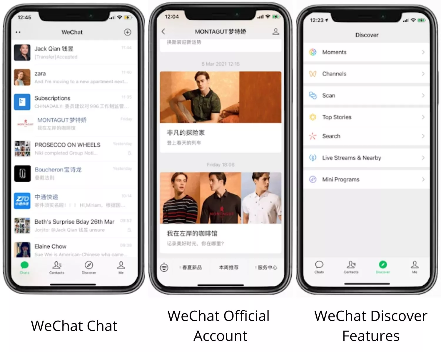 WeChat as a well known super app with different mini apps