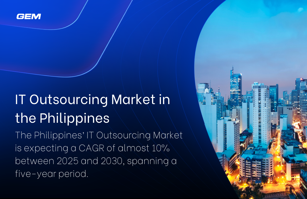 Thumb: The Philippines’ IT Outsourcing Market is expecting a CAGR of almost 10% between 2025 and 2030, spanning a five-year period.