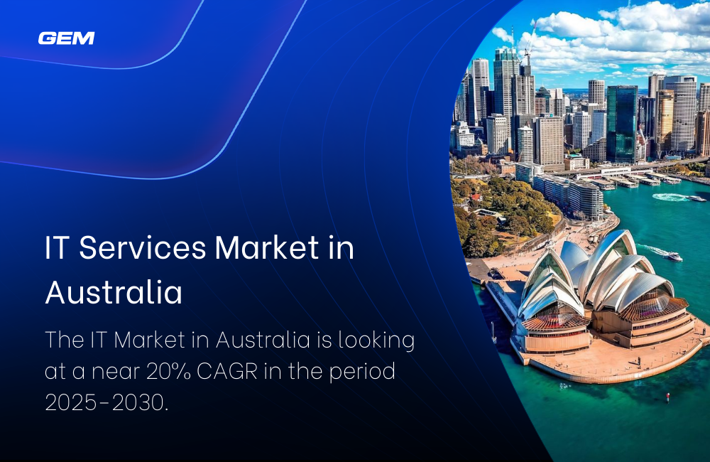 Thumb: The IT Market in Australia is looking at a near 20% CAGR in the period 2025-2030.