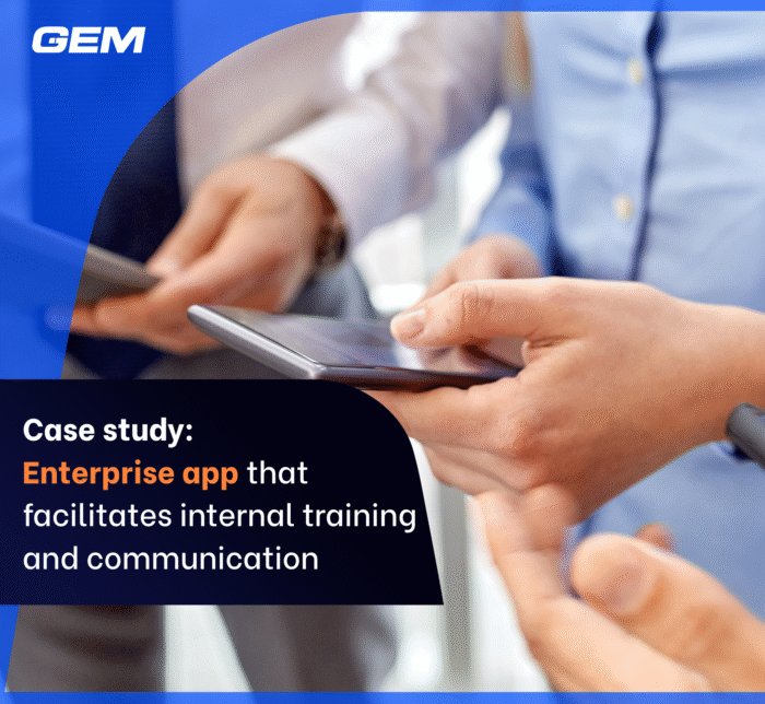 Enterprise app that facilitates internal training and communication