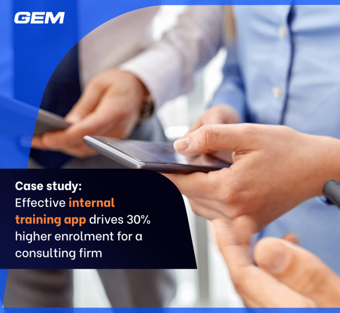 Effective Internal Training App Drives 30% Higher Enrolment for a Consulting Firm