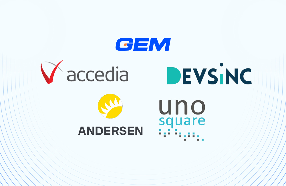 5 logos Leading IT Firms in the UK included GEM Corporation