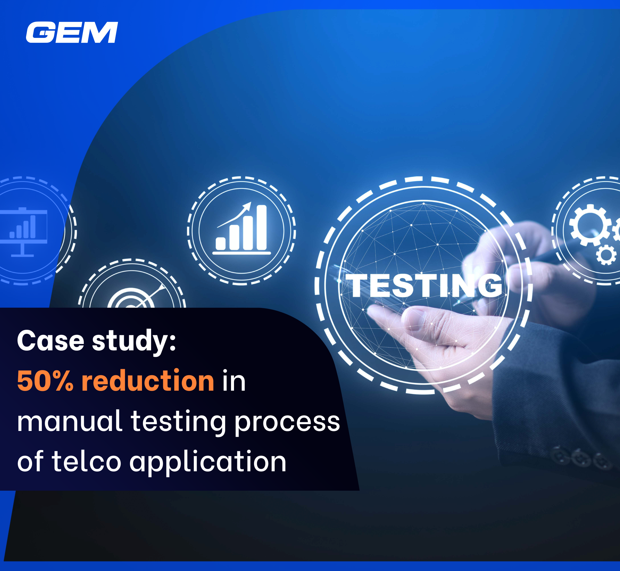 50% reduction in manual testing process of telco application