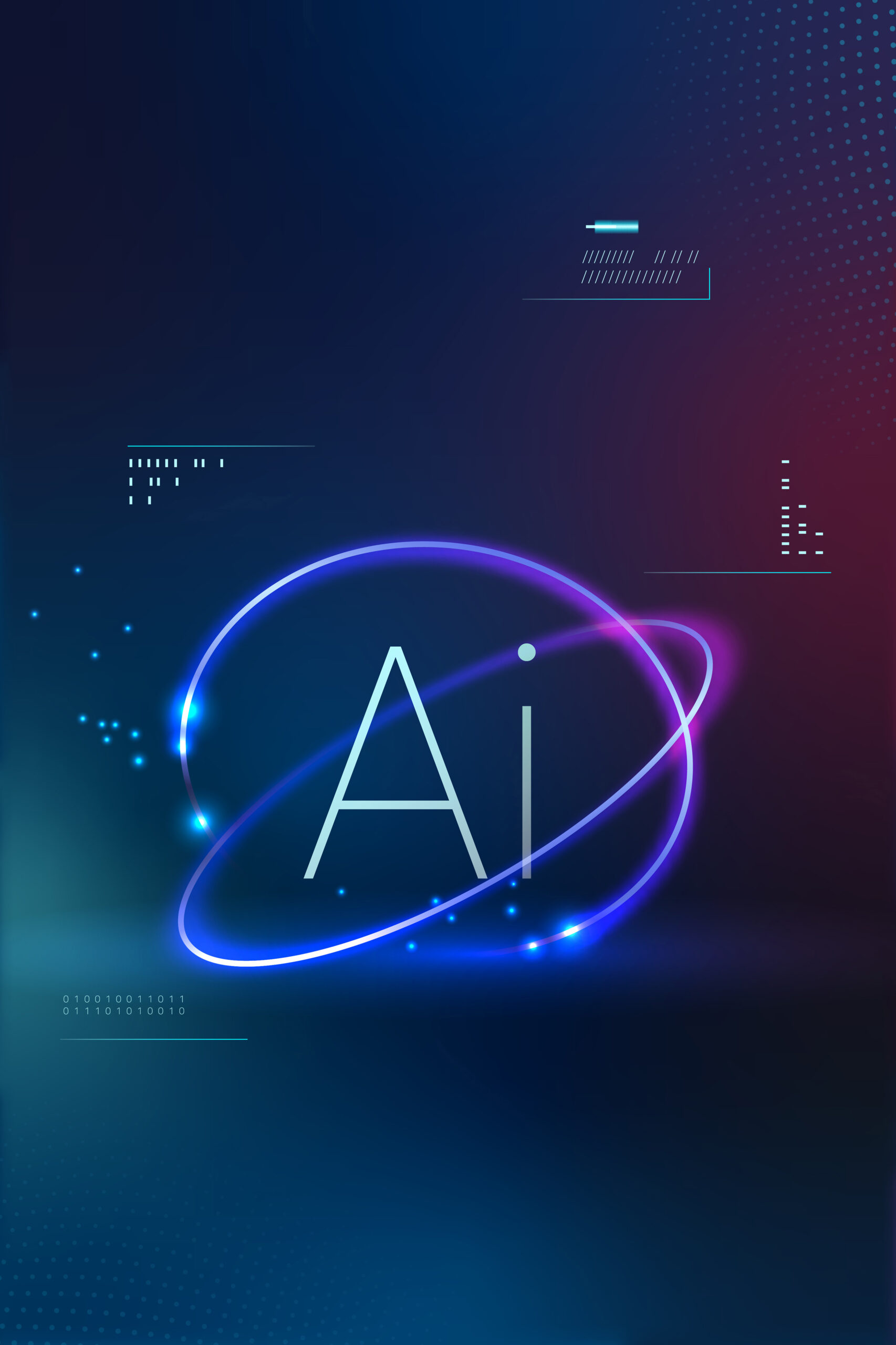 AI futuristic technology background vector
