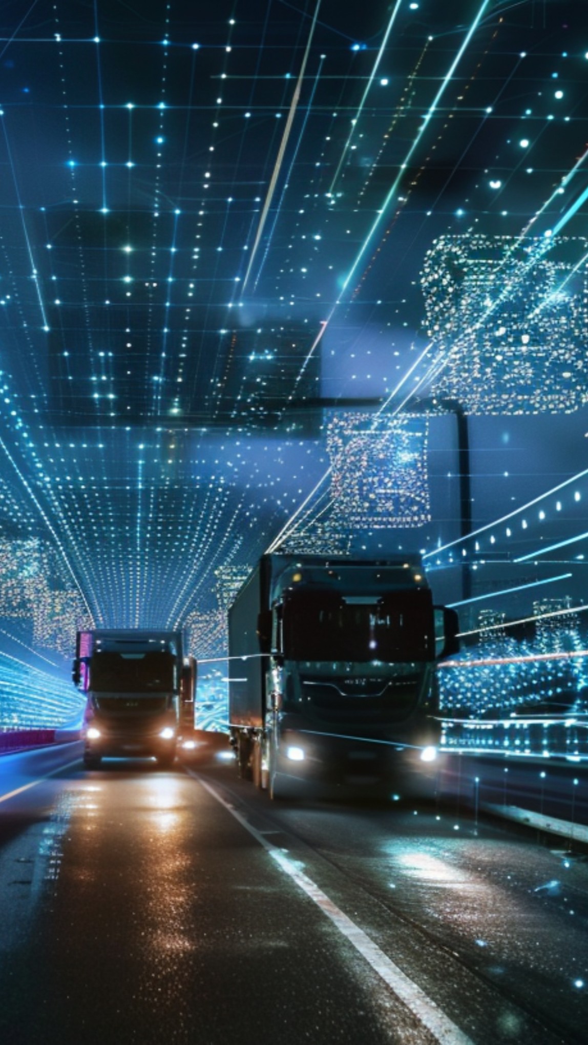 data stream illusion trucks loaded with data (2)