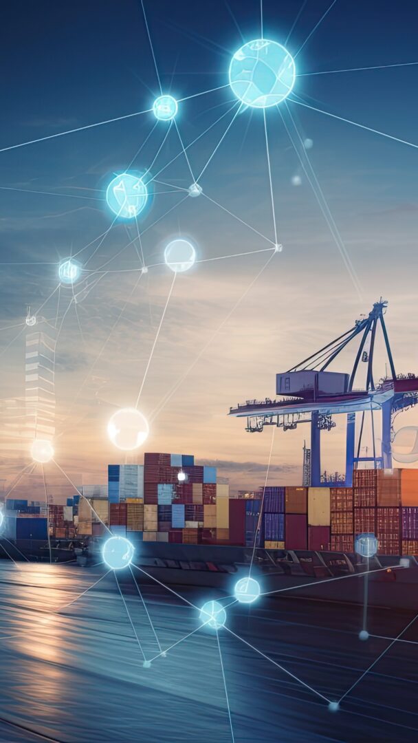 Smart Logistics and Warehouse Technology concept, Generative AI