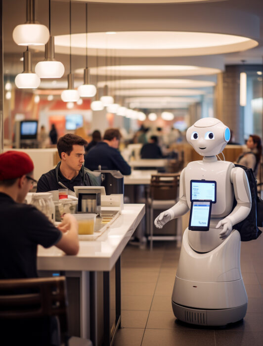 AI in Hospitality 2026: Why Only 6% Have Scaled Agentic AI (and 5 Steps to Join Them) 1 AI in hospitality - robot waiter